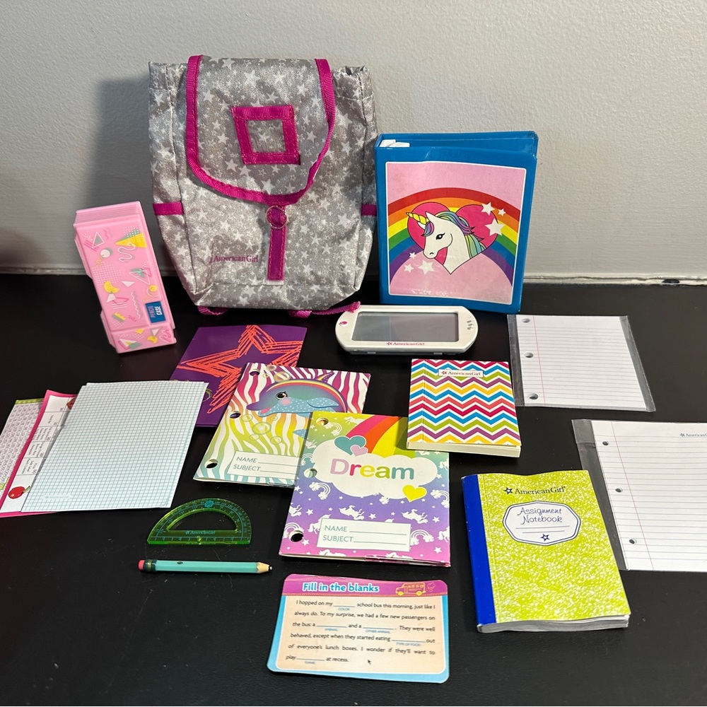 American Girl School Supplies Desk Accessories Bundle Like New